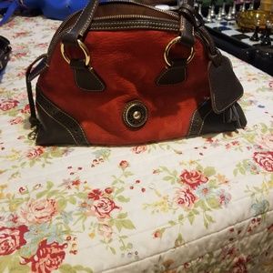 Red suede Dooney &Bourke purse